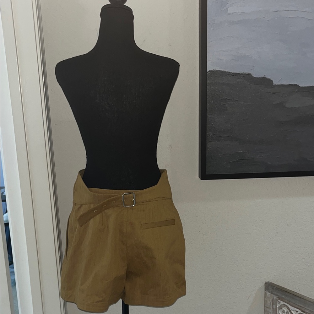 Salvatore Ferragamo High Waist Tan Shorts